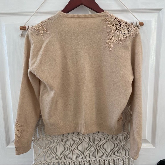Vintage Embellished Cardigan Wool Blend - Picture 2 of 7